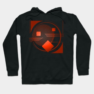 Geometric abstract red cool Hoodie